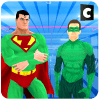 超级英雄绿色人战斗模拟器