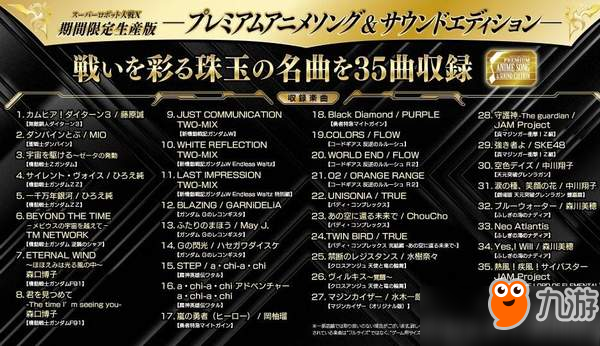 《超级机器人大战X》最新早期特典 限定原声碟热血公布