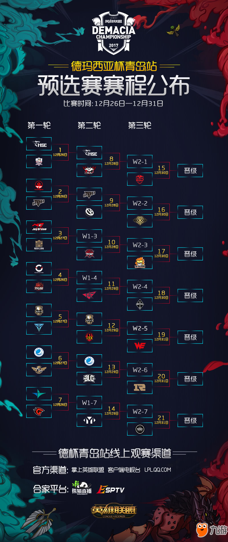 lol2017德杯賽程一覽 lol2017德瑪西亞杯預(yù)選賽12月26日開啟