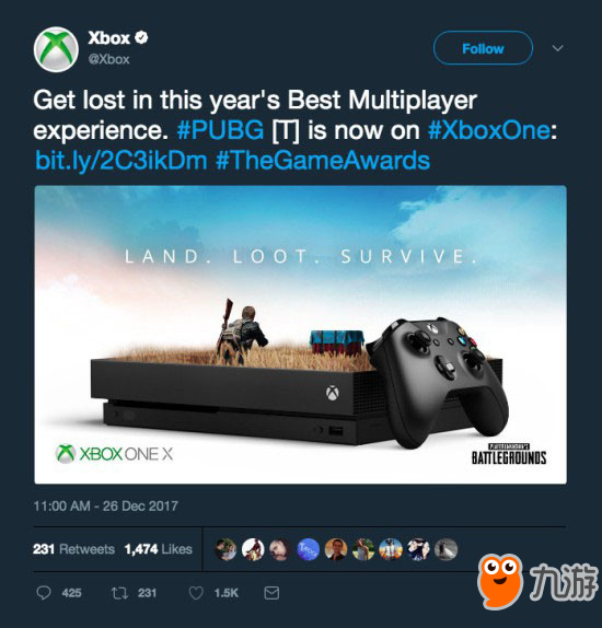 绝地求生XBox版宣传图涉嫌抄袭？ 微软表示正在调查