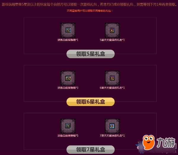 DNF游戲信用星級(jí)活動(dòng)內(nèi)容 DNF游戲信用星級(jí)領(lǐng)獎(jiǎng)地址