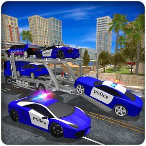 Police Car Transporter Truck