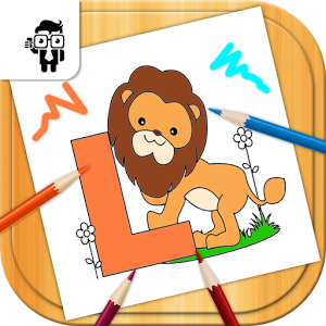 Letters Kids Coloring Book