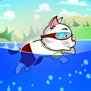 Swimming Cat