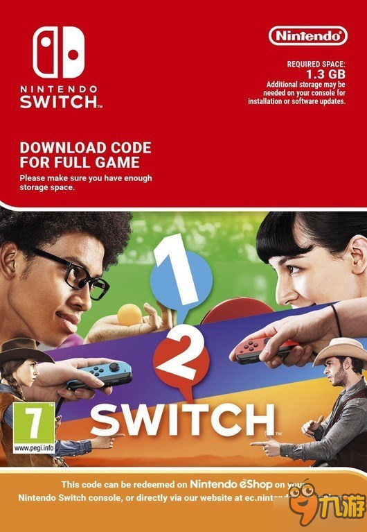 任天堂《1-2 Switch》容量公布 28款迷你游戏仅需1.3GB