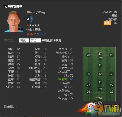 《Fifa online3》門將特爾施特根“小獅王”外號來源