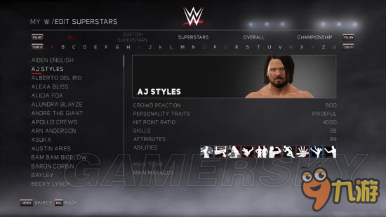 《WWE2K17》人物能力操作及效果全解图文攻略