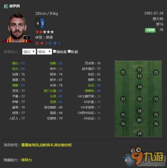 《Fifa online3》16EC德羅西球員評(píng)測(cè)