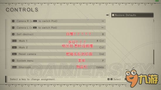 《尼爾機(jī)械紀(jì)元》PC版按鍵設(shè)置教程及操作翻譯說(shuō)明