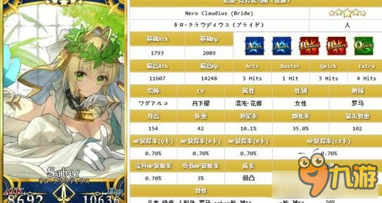 Fate Grand Order 花嫁尼禄满破材料一览 Fate 九游手机游戏