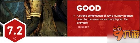 《行尸走肉：新防线》第三章IGN评分出炉 7.2分系列最低