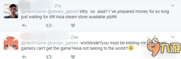 《尼尔：机械纪元》Steam暂时锁区 亚洲玩家们炸了！