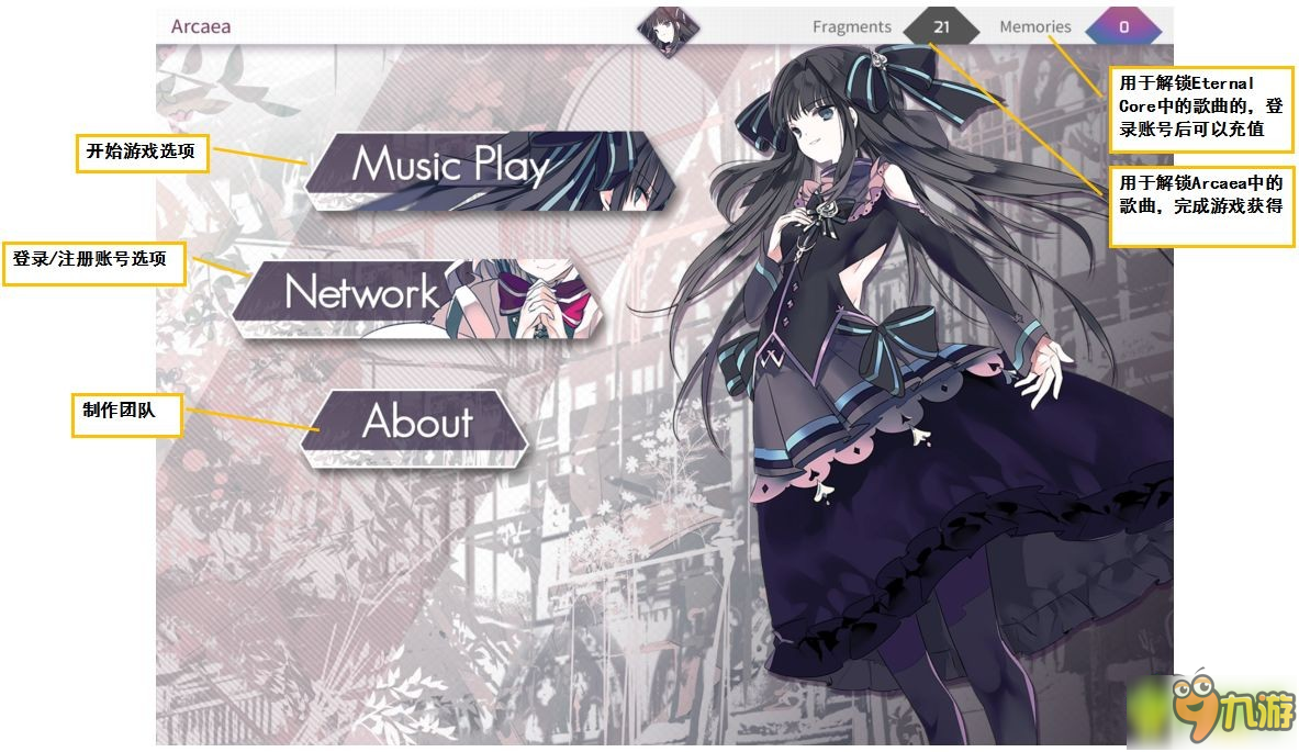 Arcaea 界面翻譯分享