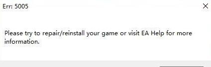《质量效应：仙女座》提示Error5005错误解决方法
