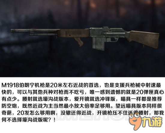 《戰(zhàn)地1》支援兵武器分析與使用技巧