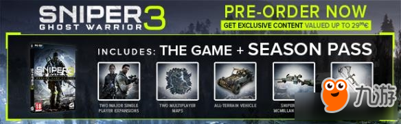 《狙击手：幽灵战士3》预购奖励内容一览