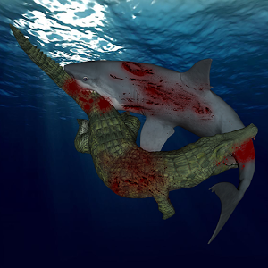 Shark Crocodile Fight