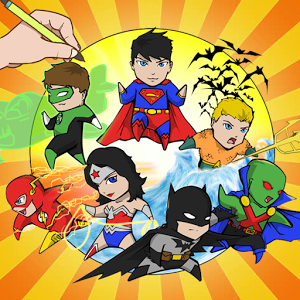 Justice Superhero Coloring Kid