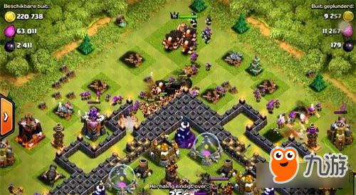 部落冲突九本奇葩方块阵介绍 城堡中心放置