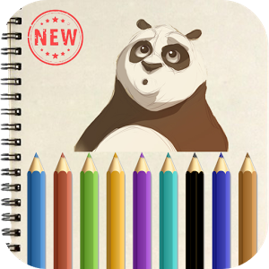 Coloring Book : Panda Kung Fu