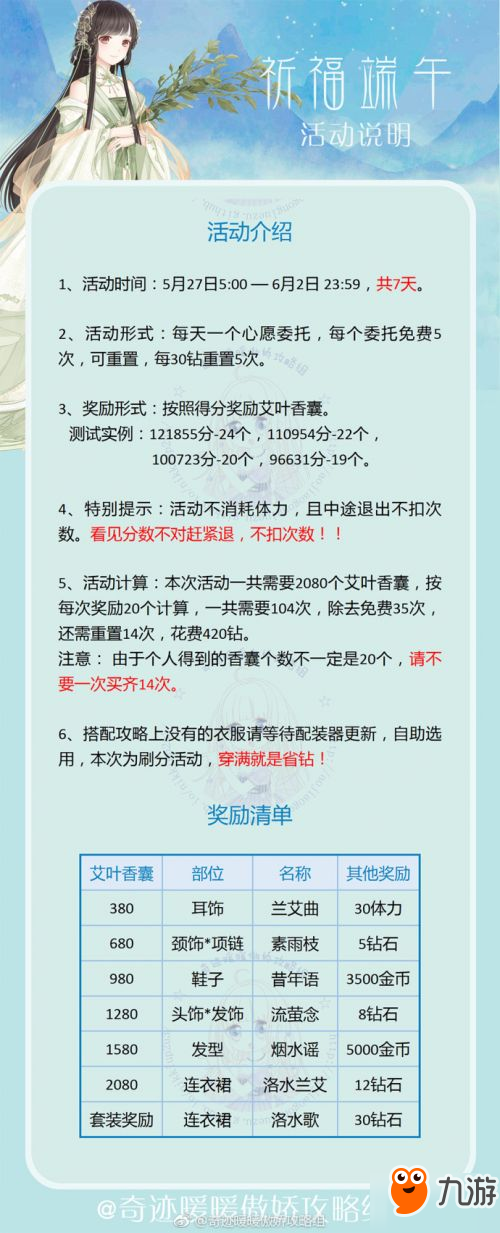 奇迹暖暖祈福端午第一天野餐进行时高分搭配推荐 奇迹暖暖 九游手机游戏