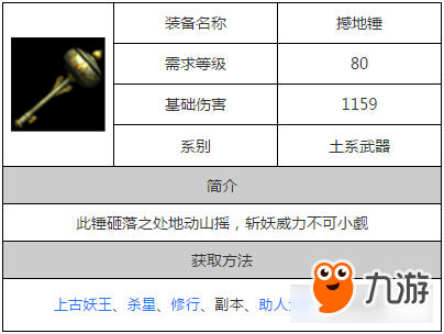 問(wèn)道手游撼地錘裝備屬性 撼地錘獲取方法