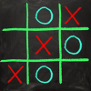 Tic Tac Toe On Blackboard