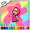 Learn Masha & Bear Coloring