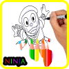 learn to draw Ninja Hattori