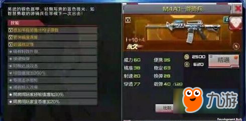 cf手游游骑兵怎么样 CF手游M4A1游骑兵属性技能