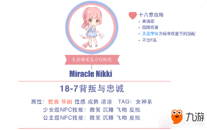 《奇迹暖暖》第十九章少女级s搭配大全