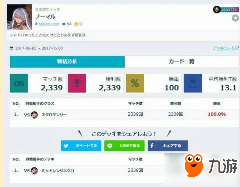 影之诗GW6月天梯周报：小仓唯铺场依旧强无敌