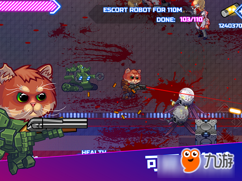 手握武器的喵星人在《Armored Kitten》中大杀四方!