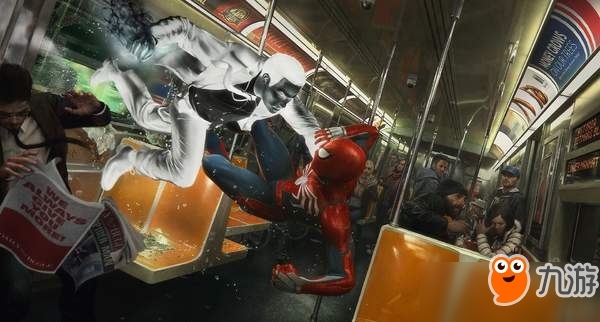 PS4《蜘蛛侠》全新概念图 反派亮相，自带“负片”效果