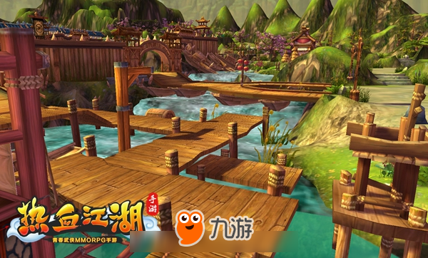《热血江湖手游》全新场景曝光 练级打宝圣地