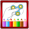 Fidget Spinner & cartoons coloring book