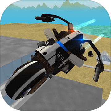 Flying Police Motorcycle Rider