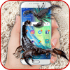 Scorpion on screen run in phone prank