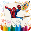 Spider Coloring SuperHero Page