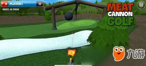 国外奇葩手游《肉炮高尔夫》公布 用大炮发射名为“火鸡”的高尔夫球