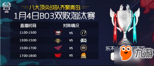 lol2017德瑪西亞杯1月4日賽程 lol2017德杯直播地址