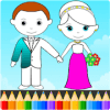 Bride and Groom Wedding Coloring Pages 2