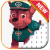 Paw : Pixel Art - Color By Number - Puzzle Patrol