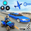 US Police limousine Car Quad Bike Transporter Game