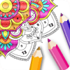 Mandala Glitter Color Puzzle - Paint by Numbers