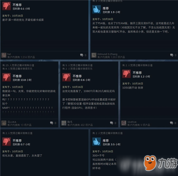 Steam《無雙大蛇3》評(píng)價(jià)褒貶不一 顯卡問題遭吐槽