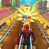 Subway spiderman surf: iron captain bat superhero