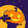 Pixel art - halloween color by number games