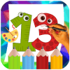 Number Coloring and Painting Book