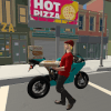 City Pizza Delivery Bike Rider